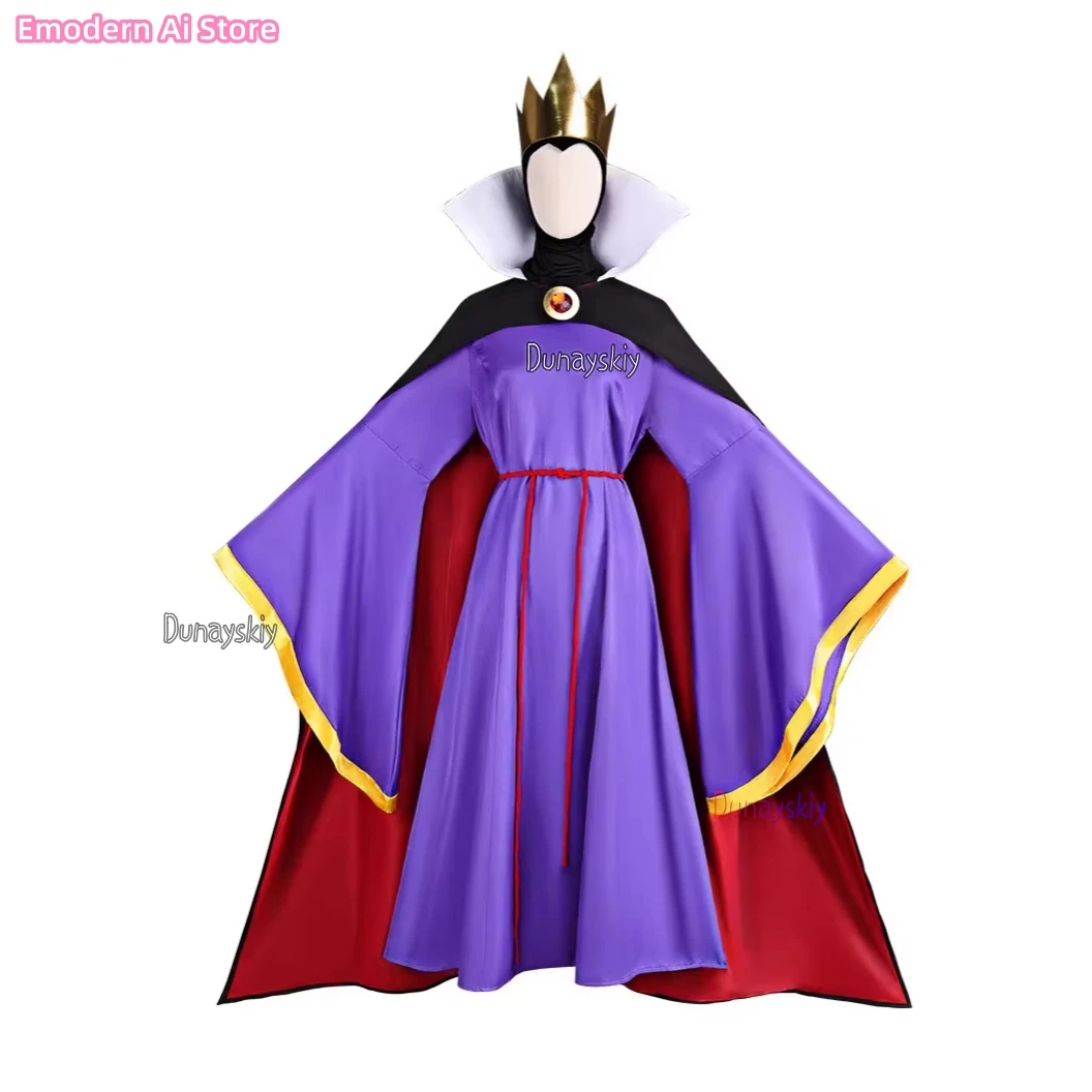 Evil Queen Cosplay Snow Cos White コスプレ With Crown Evil Queen コスプレ Villainous Halloween Cosplay コスプレs For Woman view 6
