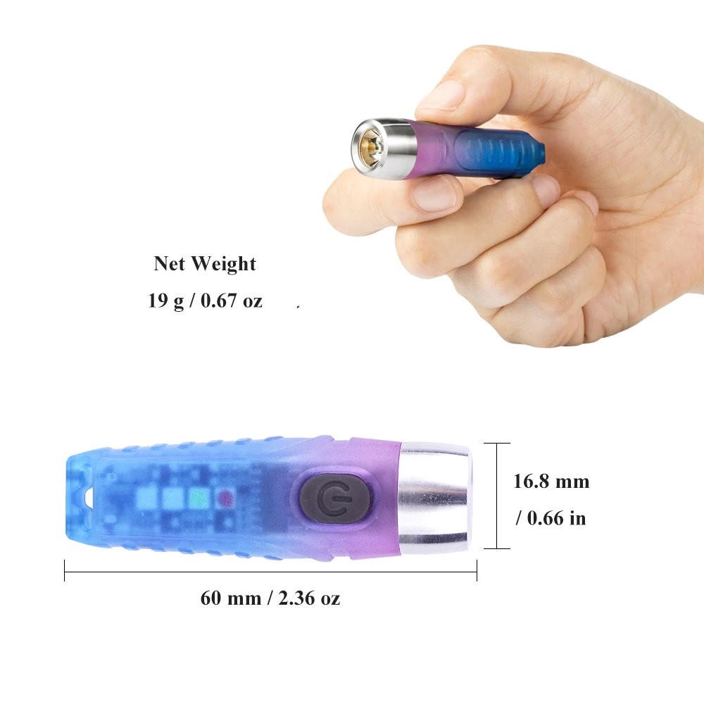 610 Lumens Mini Keychain LED S12 Plus Flashlight Super Bright Portable Torch 11 Modes IP65 Waterproof Emergency Light