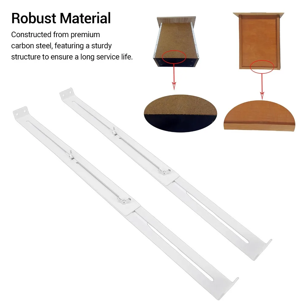 4pcs Durable Carbon Steel Drawer Repair Kit Silver Easy Install Drawer Support Bracket Drawer Reinforcement Bracket Office