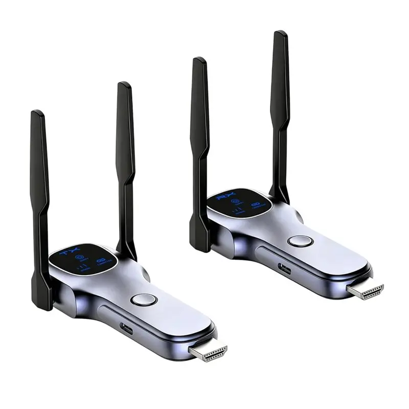 Reliable-Wireless -Compatible Transmitter And Receivers Up To 656Ft, 5G+2.4G Dual Band,1080P 60Hz,Work With PC Projector TV,