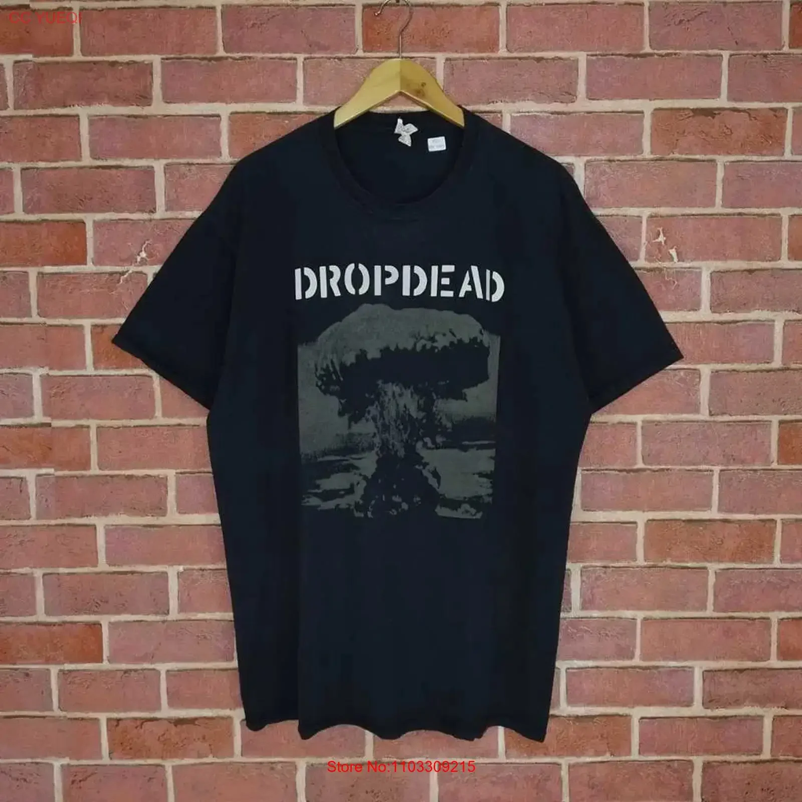 Nova Camiseta de Algodão da Banda Dropdead para Concerto, Tamanhos S a 5XL, CM604, Vintage, Lavada, Confortável, Macia, Unissex, Estampa Gráfica, Casual