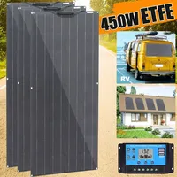 ETFE Flexible Solar Panel Kit, High Efficiency Solar Battery Charger System for Home,Car,RV,Boat,amper,12V,450W,300W,150W, 100W