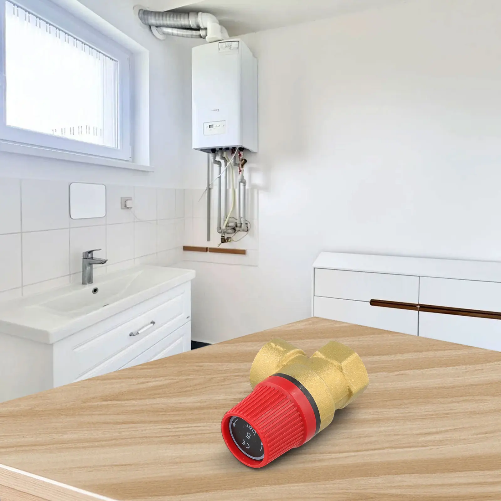 Brass Safety Valve with Diaphragm Mechanism Designed for Heating Systems Effective Pressure Management at 3 6 Bar