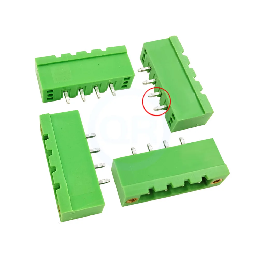 (10 pcs) KF 2EDGVM 15EDGVM 5.08mm Screw hole terminal block with flange 2EDG - 5.08 Straight pin header with lugs 2~24Pin