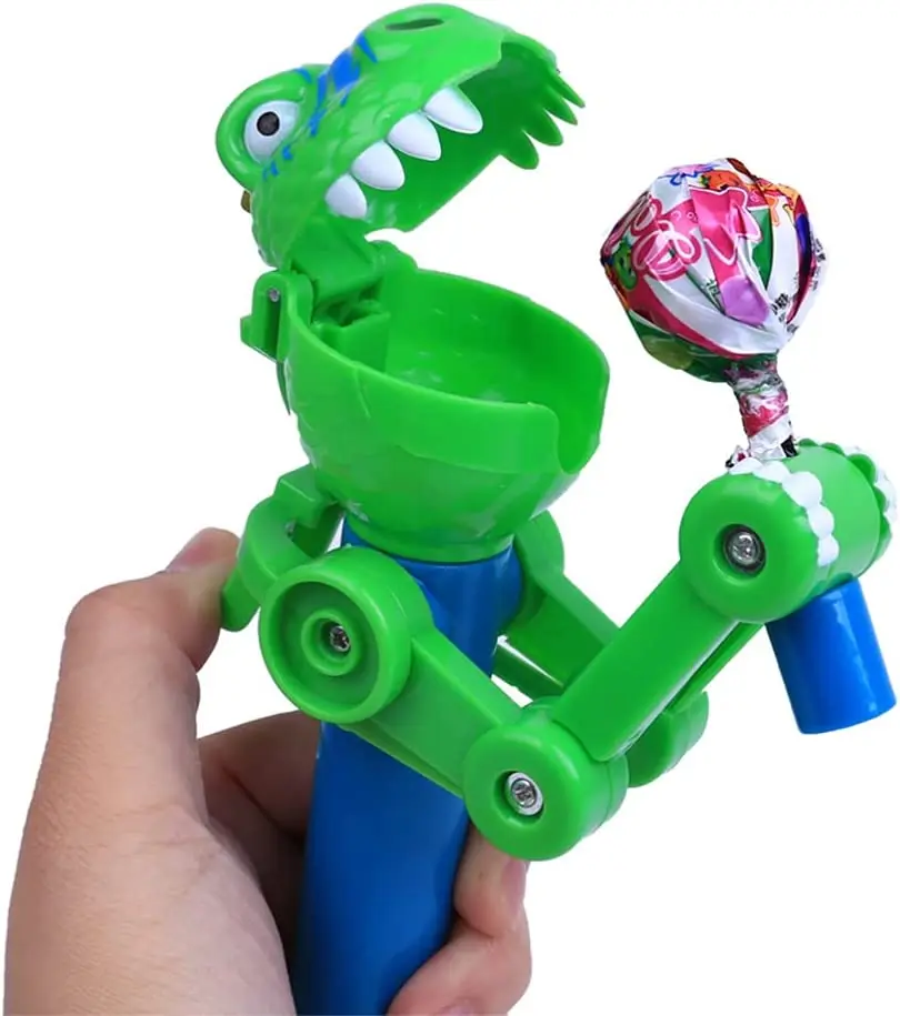 1/3/5PCS Dinosaur Lollipop Robot Holder Creative Eat Lollipop Pop Ups Case Candy Storage Christmas Gifts for kids Novelty Toys