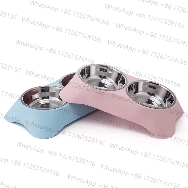 Heavy Duty Stainless Steel Pet Bowl Set Double Eco Friendly Pet Food Water Dish Non Spill Dog Cat Bowl