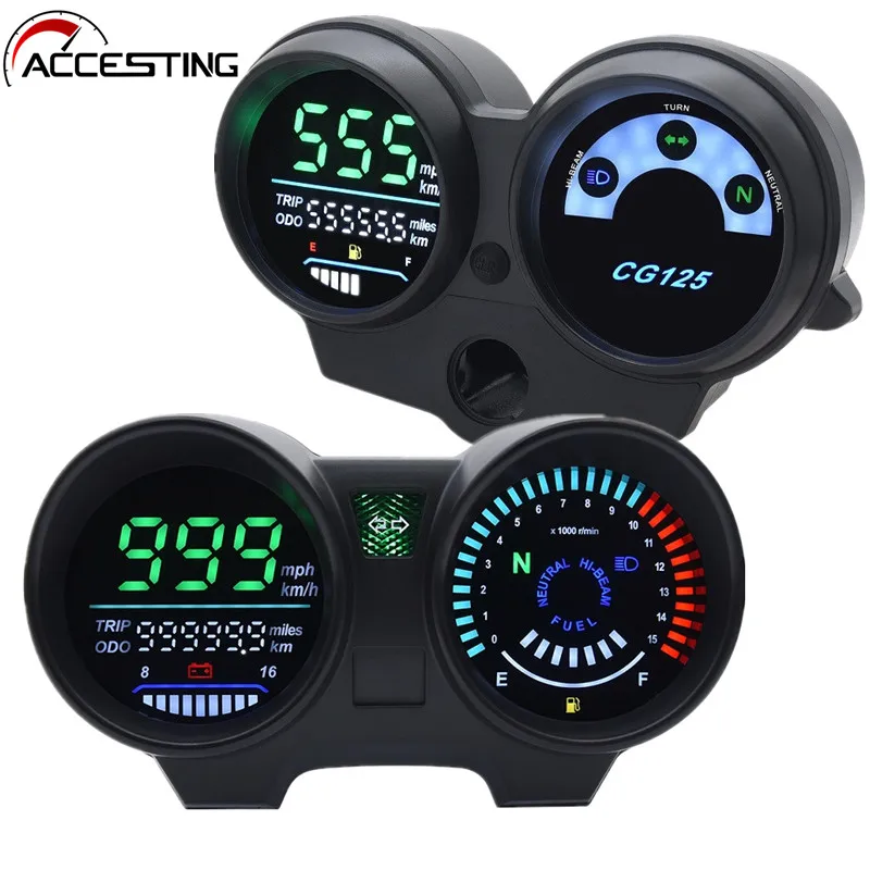 New LED Digital Meter Panel Motorcycle Speedometer For CG125 Year 2000 to 2008 or Fan 125 Titan 125 2013 Dashboad Digital Panel