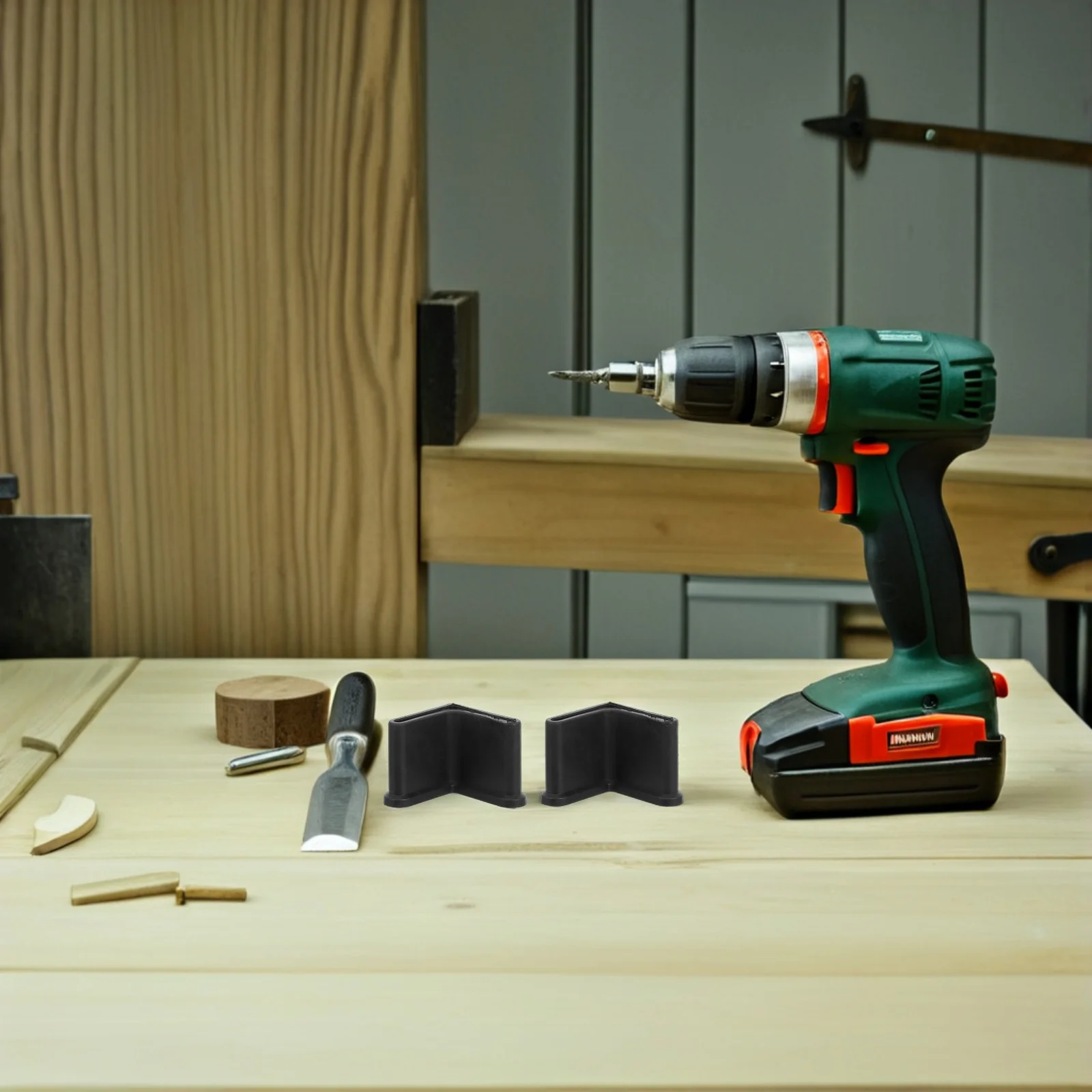 

20Pcs L-Shaped Plastic Furniture Foot Covers Black Elastic Non-Slip Chair Bed Frame Leg Protectors Floor Pads for Home Furniture