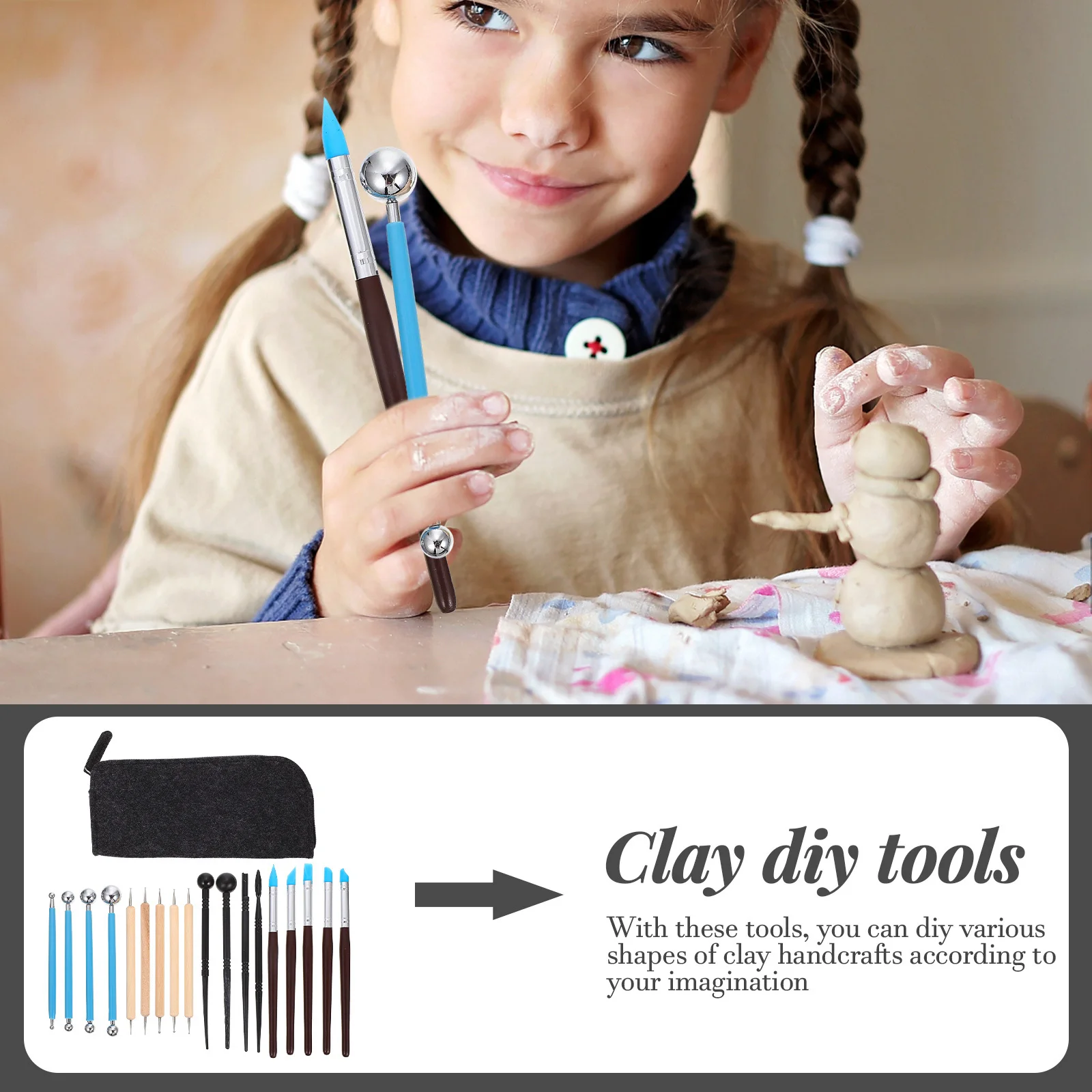 

1Set Polymer Clay Carving Tools Durable Sculpting Kit Pottery Modeling Tools for Clay Sculpting DIY Projects DIY Pottery Tool