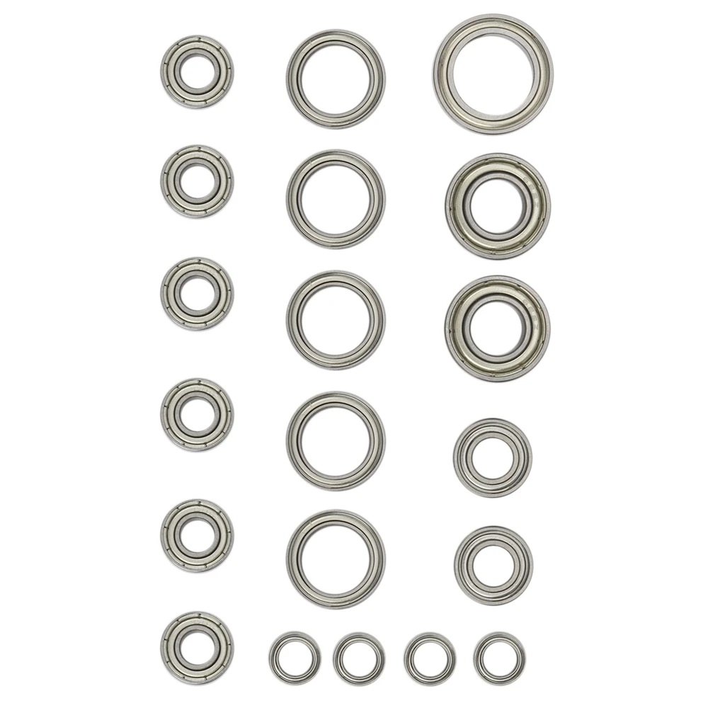 

ABUM-21Pcs Ball Bearing Kit For Traxxas Slash 4X4 VXL Rustler Stampede HQ727 Remo 1/10 RC Car Upgrade Parts Accessories