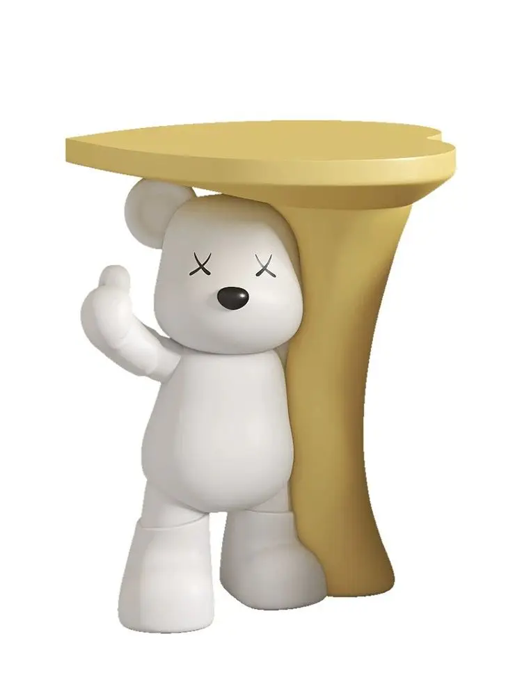 Thumbs Up Bear Coffee table Floor Decoration Accessories Living Room Sofa Side table Decor Small Tea Table Bedside Table Gift