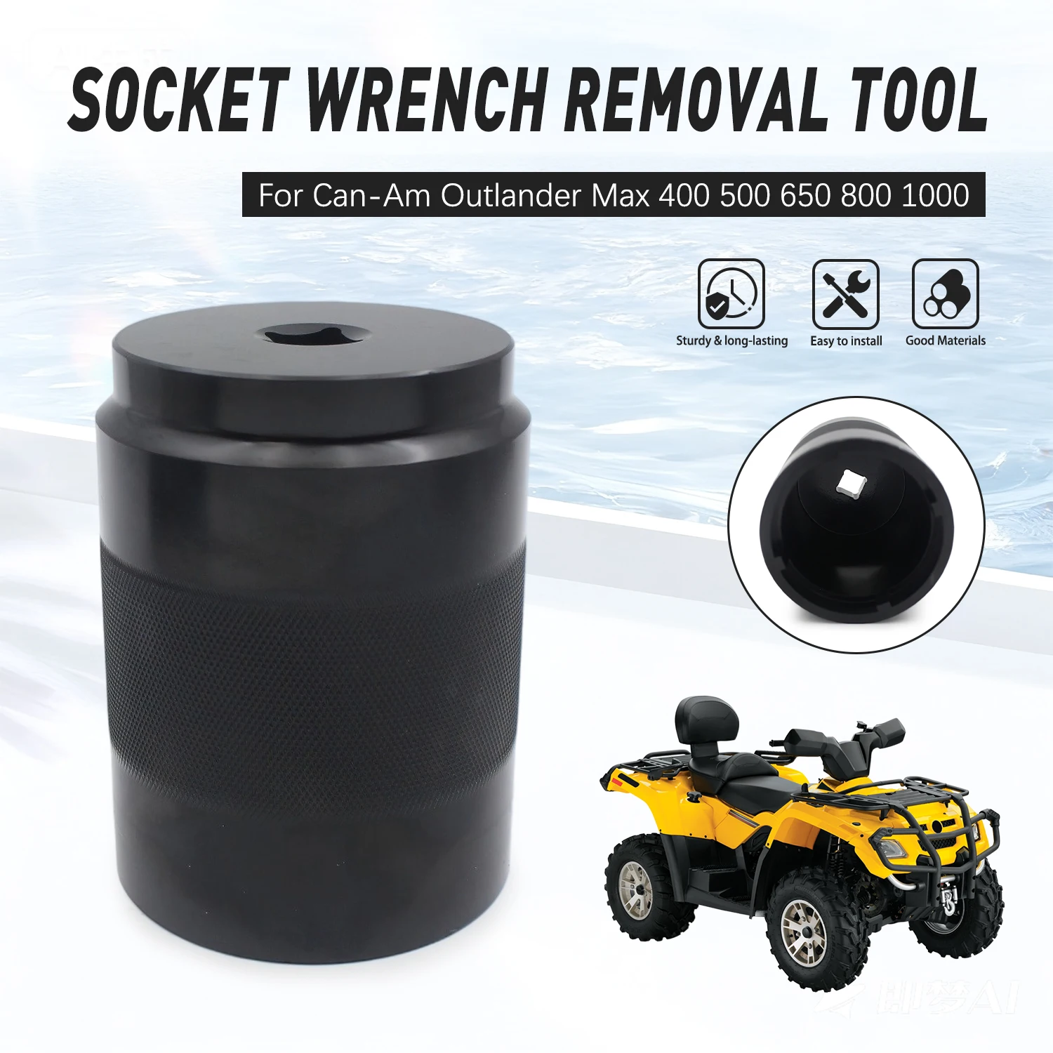 Trailing Arm Nut Removal Socket Anti-slip Knurled Repair Tool For Can-Am ATV Renegade 850 Outlander Max 400 500 650 800 800R