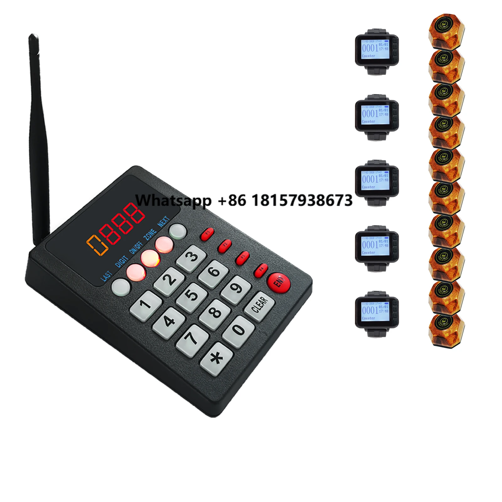 

High Volume Wireless Pager Multifunctional Restaurant Queuing Vibration Call Service Call Bell