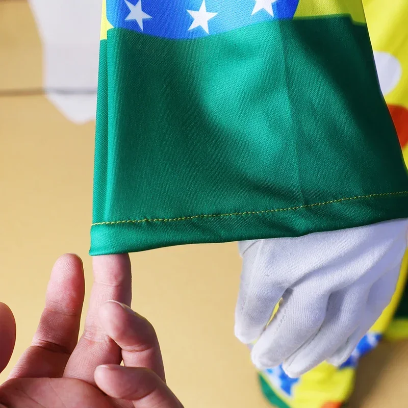 HN8 جديد مضحك السيرك مهرج تأثيري حلي يتوهم شقي مهرج عيد الميلاد كرنفال فستان الحفلات لا شعر مستعار/نظارات/أحذية 8...Gf