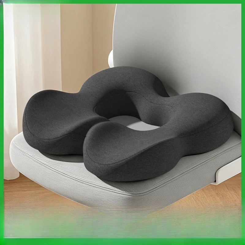 Seat Cushion Flower Shape Cutout Memory Foam Cushion Sweatshirt Fabric Cover Breathable Hip Support Pad For Office Sitting