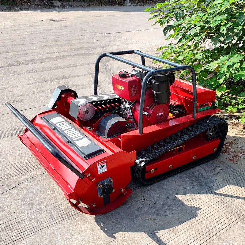 カスタマイズ可能な工場直販芝刈り機、ワイヤレスリモコン付きゼロ回転芝刈りロボット、クローラ式