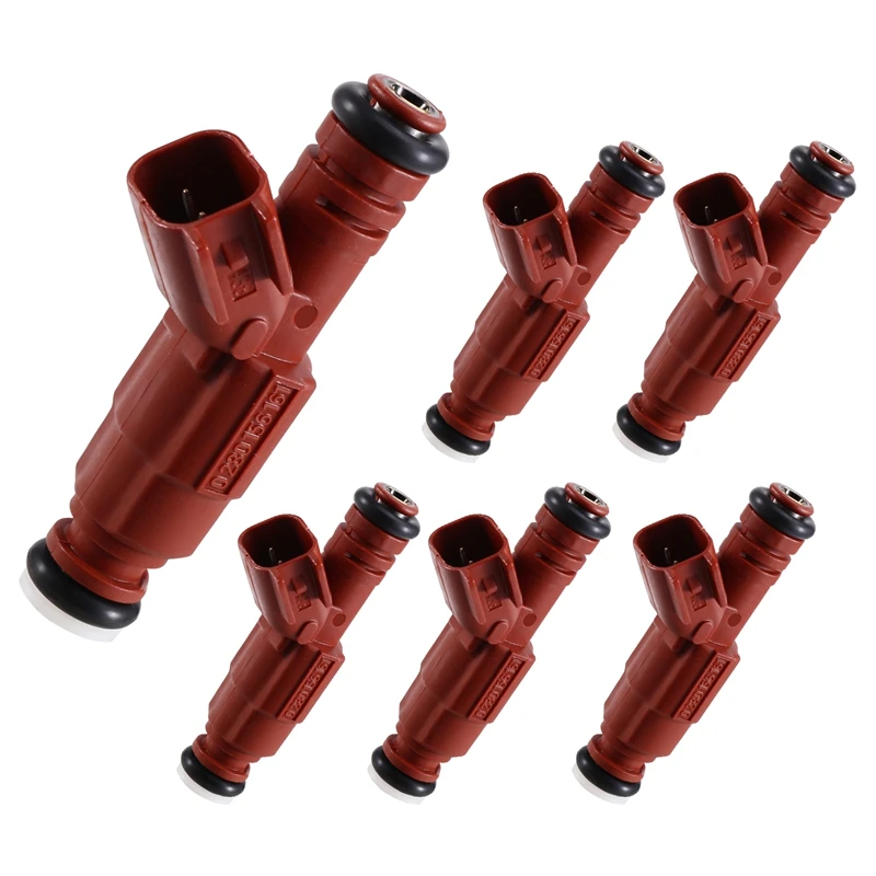 

A85E-6Pcs Car Fuel Injectors 0280156161 3S4G-AB For Ford Mustang Jeep Wrangler Dodge 4.0L 1999-2004