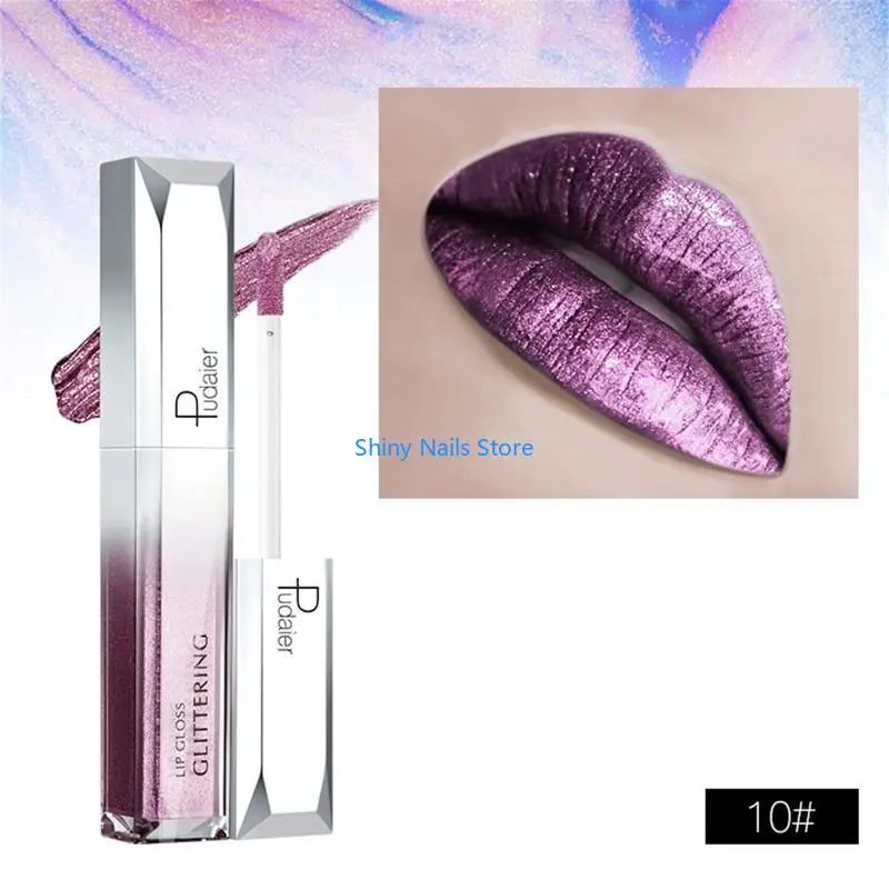 

Glitter Lipstick Diamond Metallic Lip Waterproof,Matte to Glitter for Sparkle Glossy Liquid Lipstick Lip G