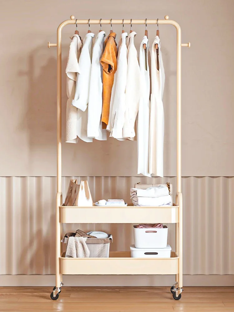 Full peak Clothes and Hats Rack, Floor to Floor, Bedroom Clothes Rack, Simple and Movable Storage Rack, Household Clothes