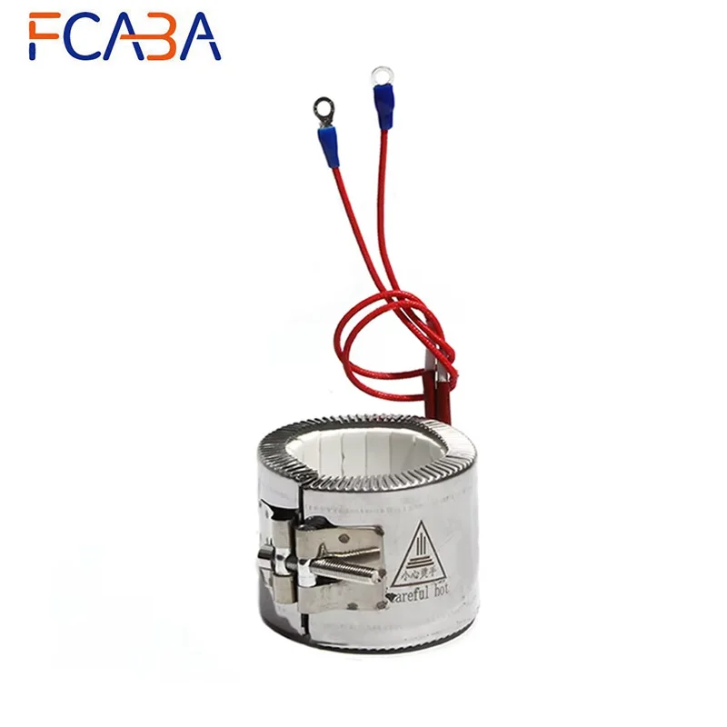 FCABA 70mm Inner Diameter 30~70 Height Ceramic Band Heater 110V/220V/380V 400W/500W/600W/700W Heating Element