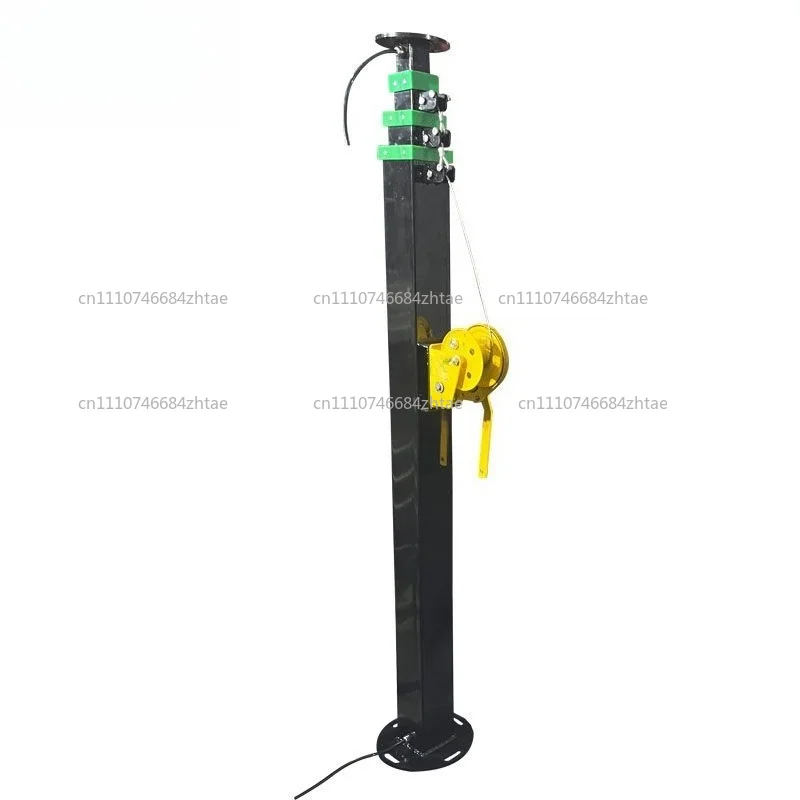 Lifting mast 3/4/5/6/7/8/9 meters ,Hand cranked lifting pole, manual telescopic mechanical winch