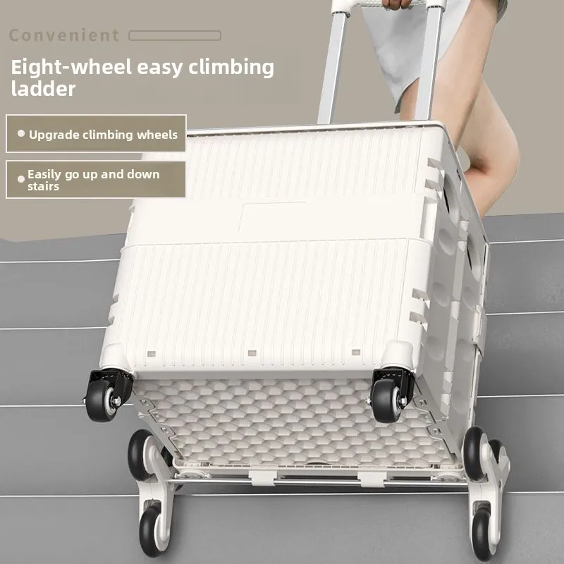 small cart, folding shopping cart, outdoor camping, trolley, stall, express trolley, staircase climbing, hand-pulled cart