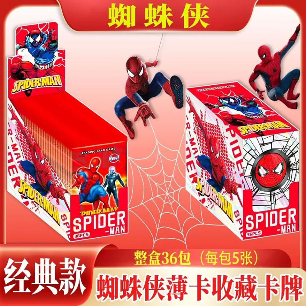 Spider Man Collection Card Creative Exquisite Craftsmanship English Style Character Rare Card Holiday Gift Child's Precious Toys
