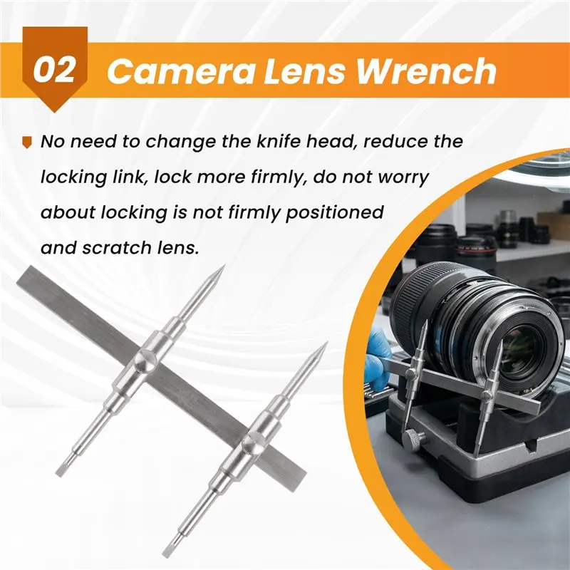 Y22A-10Mm-130Mm Camera Lens DSLR Camera Lens Replacement Spanner Wrench Tool Opening Repair Tool Kit