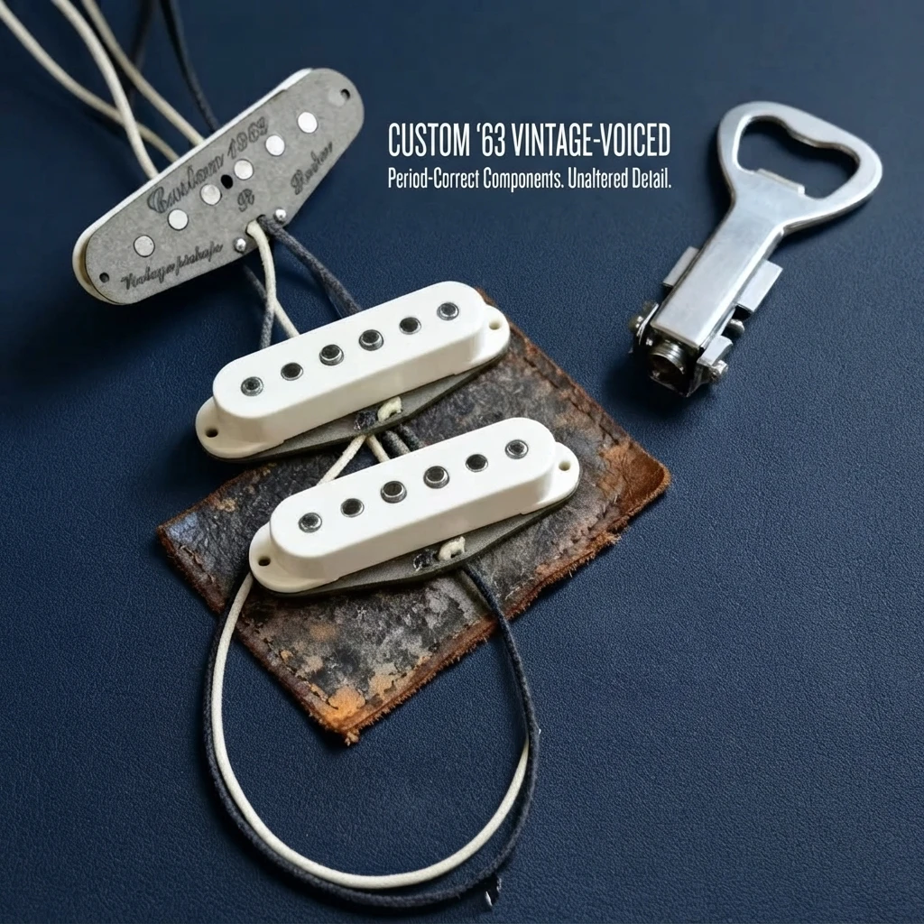 Neck Middle Bridge Hand Wound 1969 SSS Pickup Set, Alnico V, Single Coil, Classic Tone Mounting Screws for ST Style Guitars