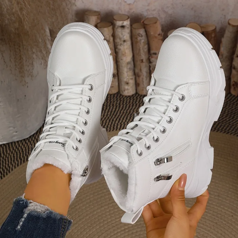 

Winter Women Comfortable Platform Ankle Boots Casual High-top Warm Sneakers Women 2025 Hot Selling Plus Size Boot
