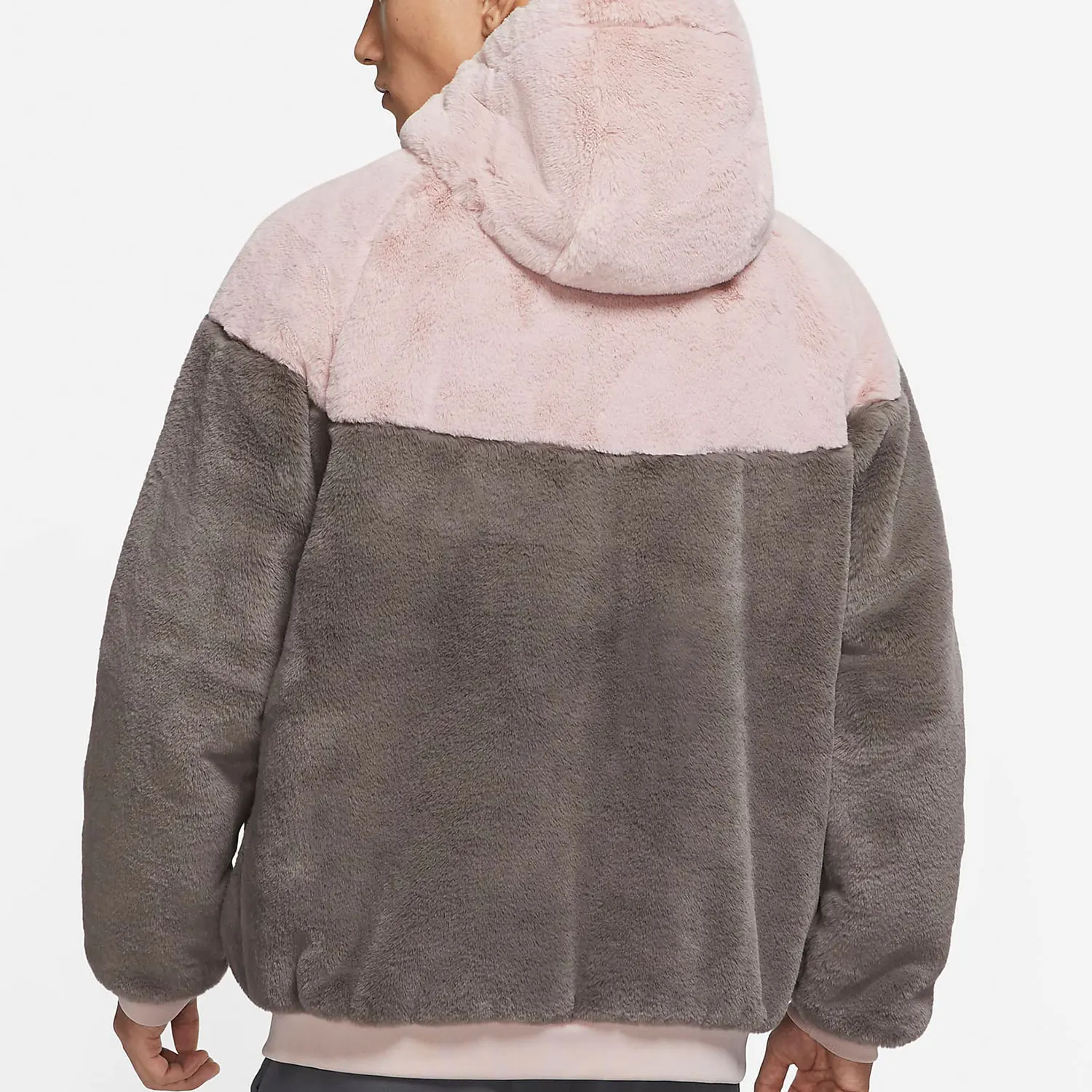 Nike genuine Faux Fur Men's Hooded Thermal Sports Jacket DH6683-289