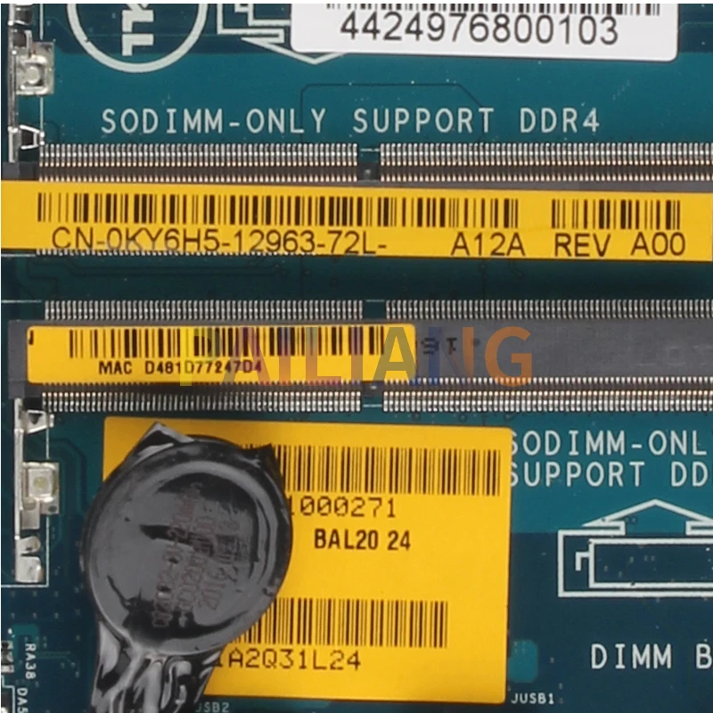 Untuk Dell Inspiron 5567 5767 P66F Notebook Mainboard Laptop BAL21 LA-D802P 4415U i3/i5/i7 Gen 081YW5 Motherboard telah diuji penuh