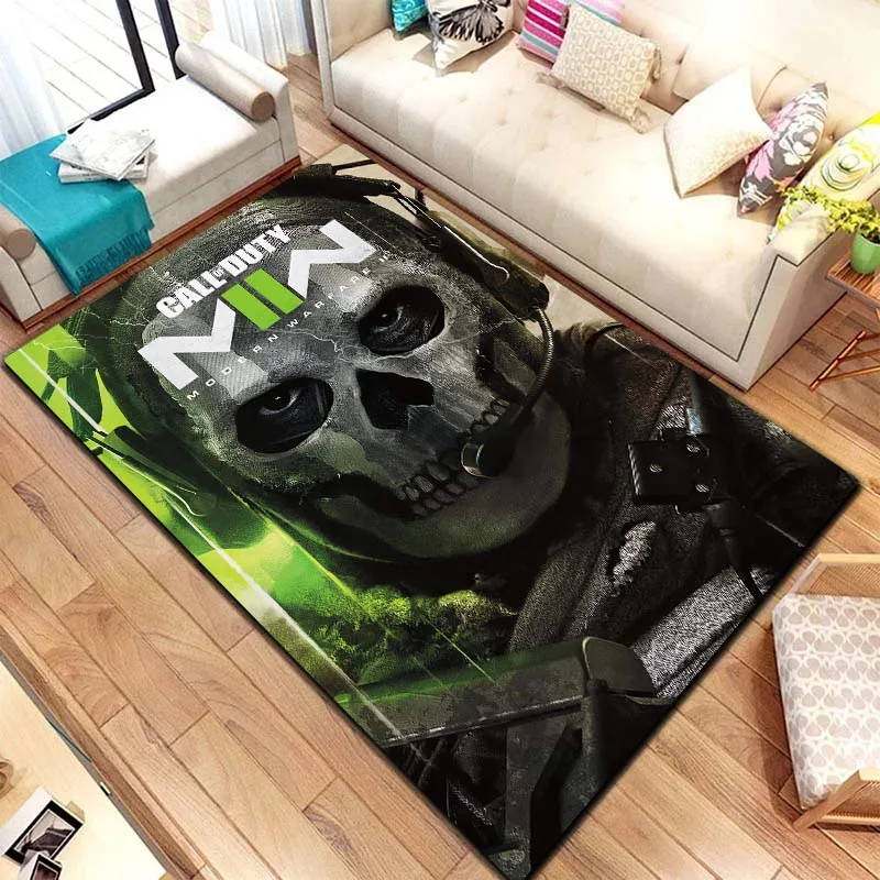 Call of Duty Game Print Area Rug Non‑Slip Soft Floor Carpet Bedroom Living Room Present Indoor Home Holiday Lounge Decor