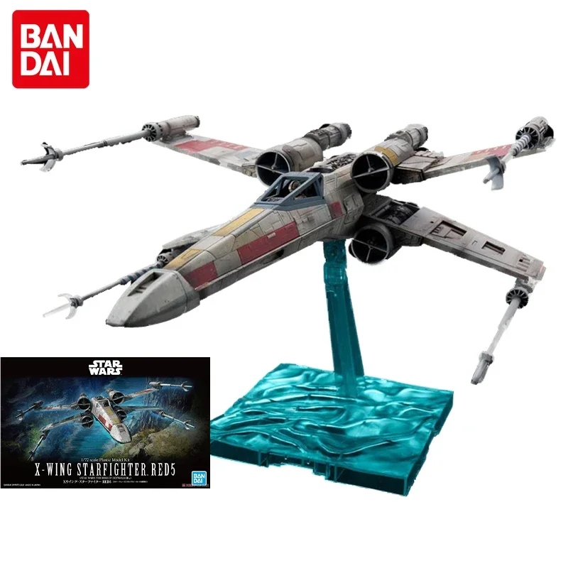 Bandai Star Wars Assembled Model X-Wing Starfighter Red 5 The Rise of Skywalker Genuine Figure Model Ornaments Children Toys