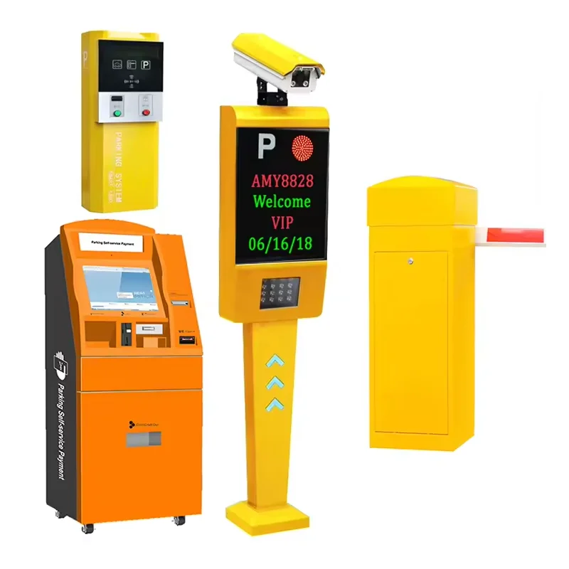 Parking Payment Machine Automatic Parking Barrier Gate License Plate Recognition Parking Ticket System