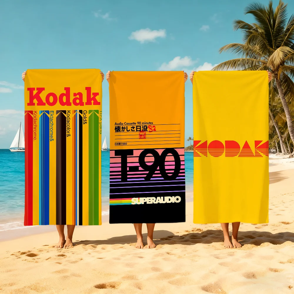 

K-Kodak Logo K Towel Beach Quick Dry Soft Pool Towels Gift for Travel Gym Shower Camping sports