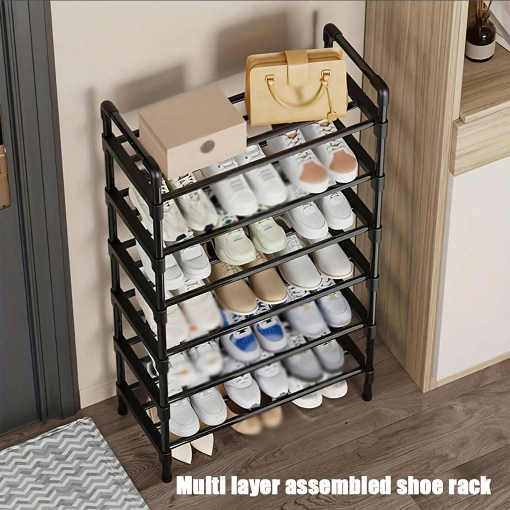 3/4/5/8 Tier Shoe Rack Organizer Tall Narrow Shoe Shelf Storage Stand for Entryway Closet Hallway, Large Capacity Vertical Footwear Organizer for Small Spaces