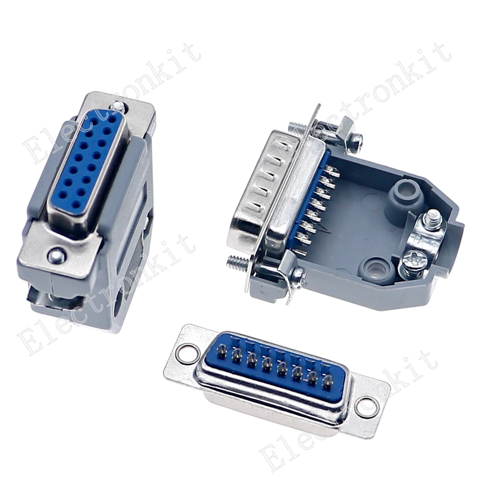 DB15 Gelast Connector 15-Pin RS232 Terminal Adapter Board Mixde Box Set Kit (10 Mannelijk Hoofd + 10 vrouwelijke Hoofd)