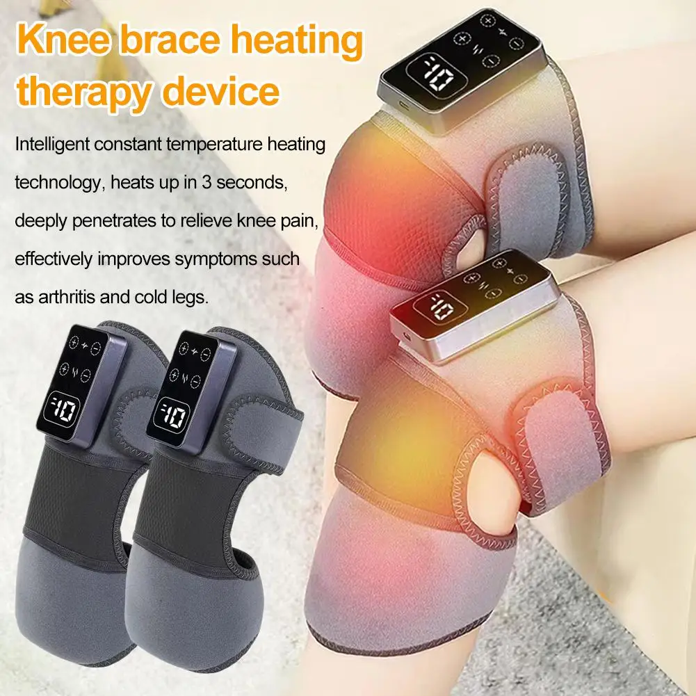 

Self-Heating Knee Massager with Electric Warmth, Adjustable Support for Joint Pain & Arthritis, Reusable Therapy Wrap