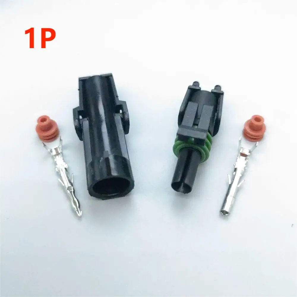 Delphi 2.5mm Waterproof Electrical Wire Connectors 1 2 3 4 6 Pin Weather Pack GM Automotive Female Male Socket Plug