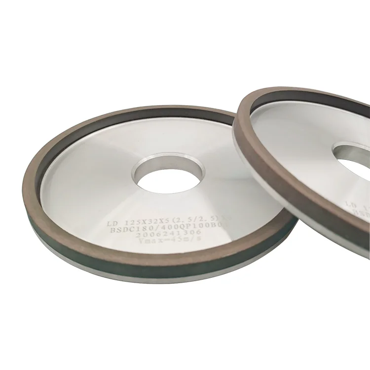 

Chinese 125mm Double Grit Resin Bond Diamond Grinding Wheel Top Grinding Wheel For Circular Saw Blade Sharpener Machine
