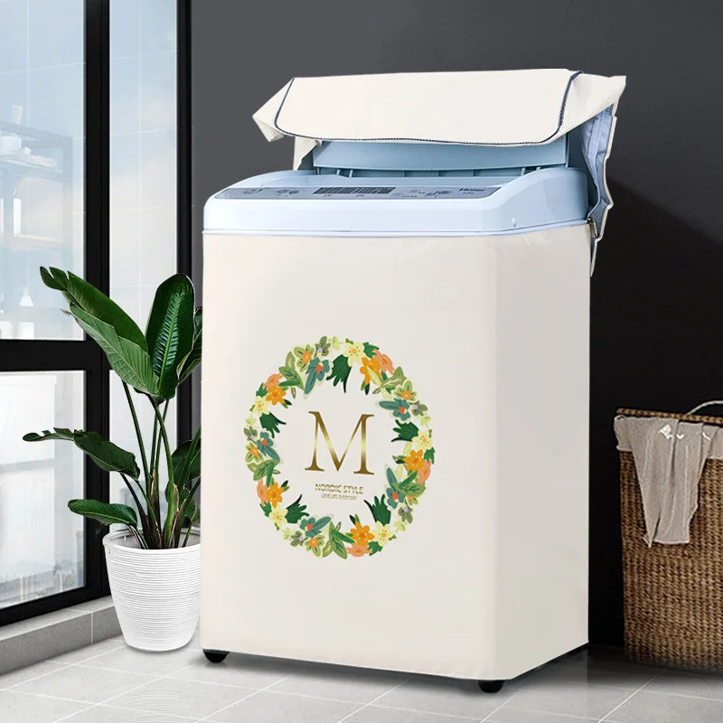 S/M/L/XL Washing Machine Cover Top Open Laundry Dryer Protect Cover Dustproof Waterproof Cover for Automatic Washing Machine