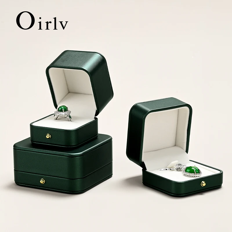 Oirlv Jewelry Box Jewelry Organizer Ring Necklace Pendant Bracelet Long Chain Storage Box Packaging Gift Box Case for Wedding