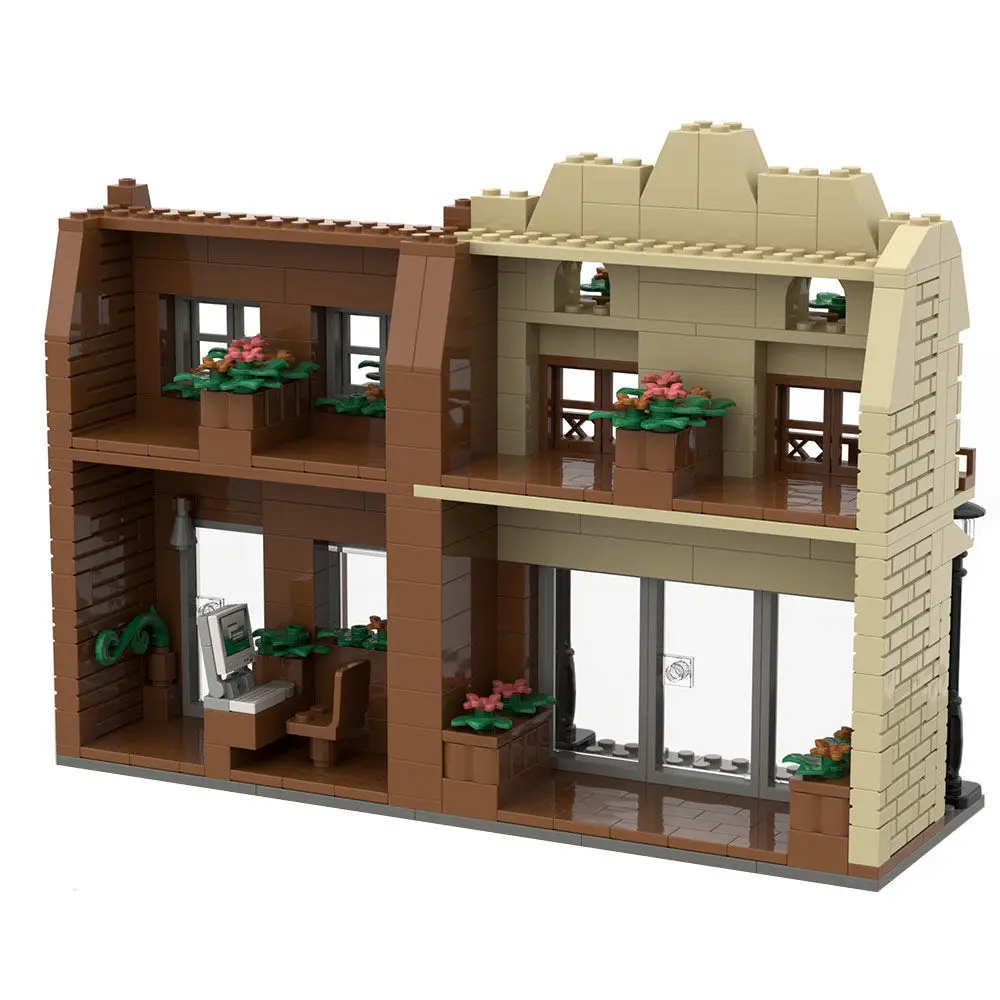 

Creative City Street View Office Building Model Building Blocks Set DIY City Classic Police Office Mini Bricks Toys