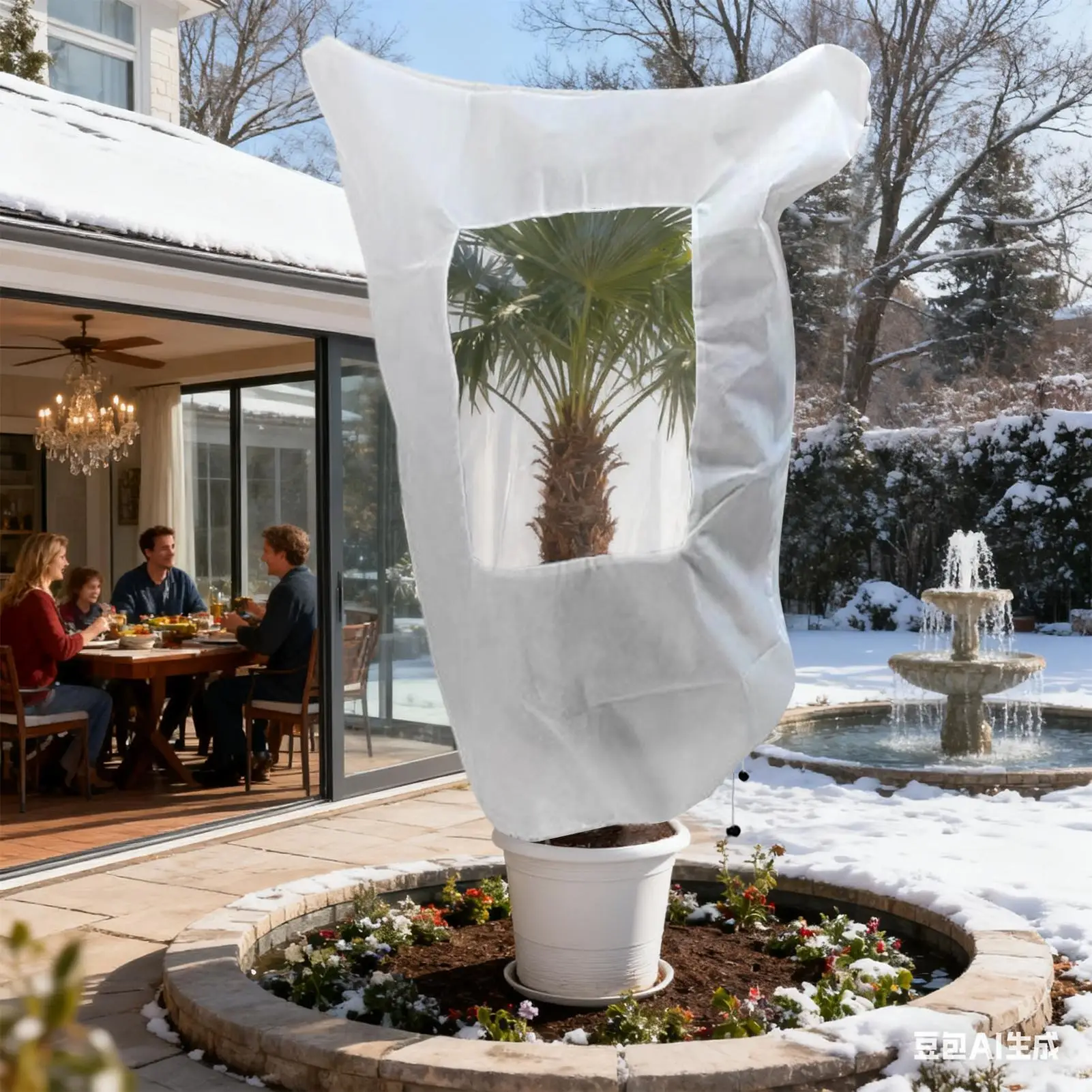 

Чехлы на деревья для зимы, защита от мороза, чехол для растений, ветрозащитная защита с шнурком для сада, теплицы, приподнятая кровать, буш, роза