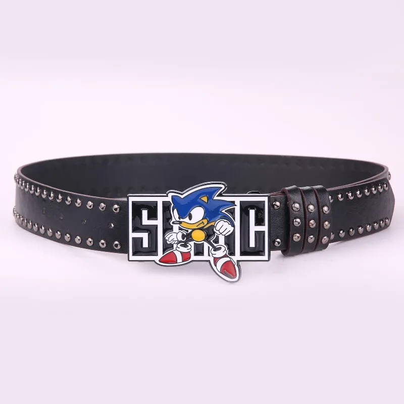 108 سنتيمتر سونيك القنفذ فتاة Y2K الألفية الساخن فتاة حزام الموضة أنيمي شخصية الإناث الذكور رسالة عالية الجودة برشام حزام #4