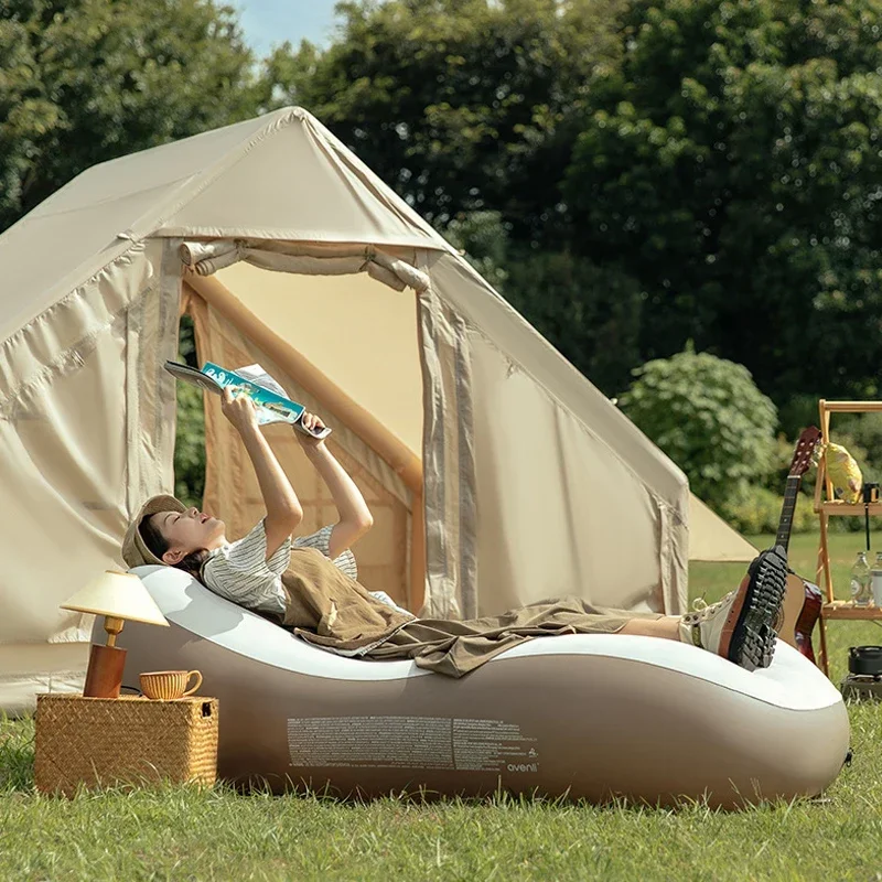 

Надувной шезлонг Ultimate Relaxation, портативный воздушный диван-кровать для кемпинга, пляжной вечеринки и домашней гостиной, дизайн с быстрой накачкой