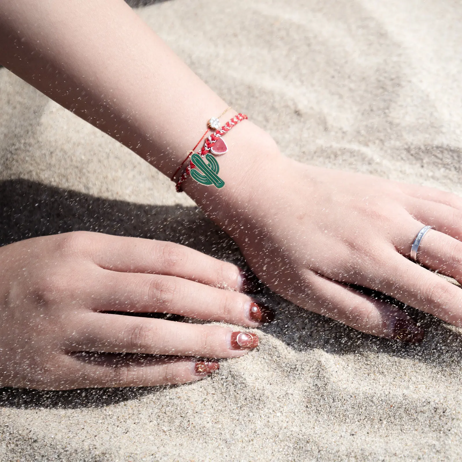 

40Pcs Cactus DIY Pendants Alloy Charms for Necklace Bracelet Earring Handmade Jewelry Crafting Supplies DIY Pendants