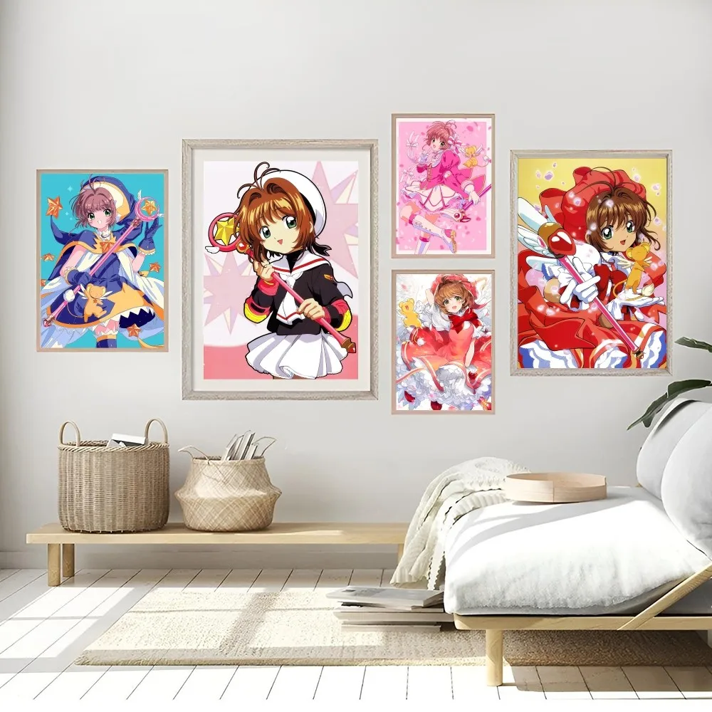 Cartoon Cardcaptor Sakura Poster Home Decorative Painting Bedroom Bedside Wall Sticker Living Room Cafe Mural High Quality Print