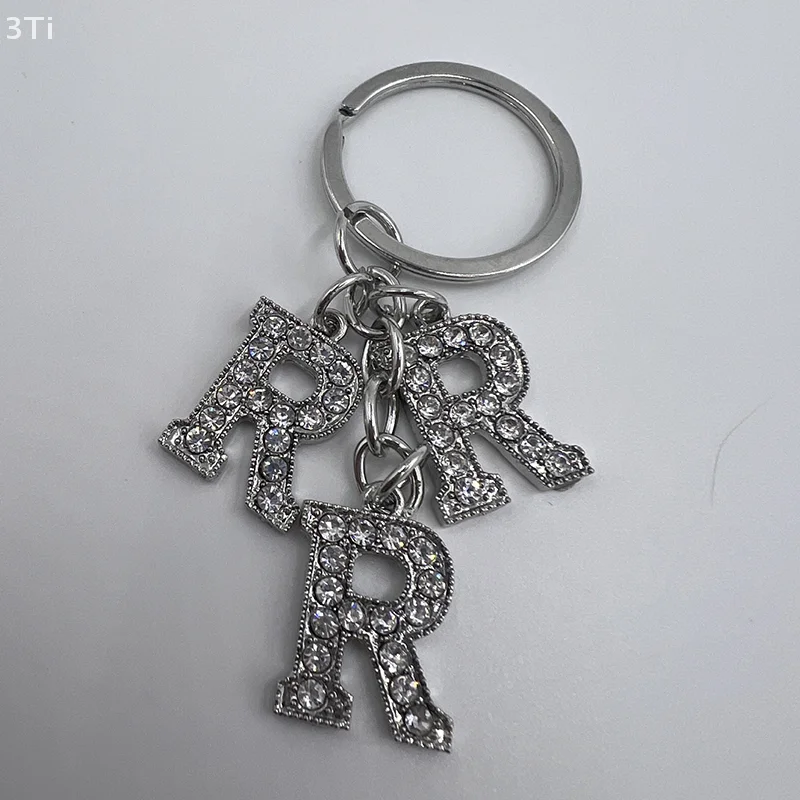 Модный брелок из сплава с буквами, полный бриллиант, брелок для ключей, сумка, подвеска, подвески, изысканное украшение для рюкзака, подарки на день рождения